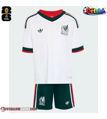 Mexiko Venkovní dres komplet pro Děti MS 2026 Krátkým Rukávem (+ Krátké kalhoty)