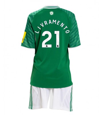Newcastle United Tino Livramento #21 Venkovní dres komplet pro Děti 2025-26 Krátkým Rukávem (+ Krátké kalhoty)