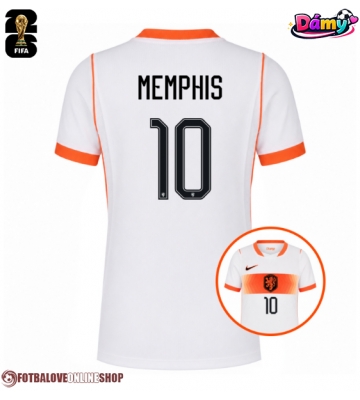 Nizozemsko Memphis Depay #10 Venkovní Dres pro Dámy MS 2026 Krátkým Rukávem