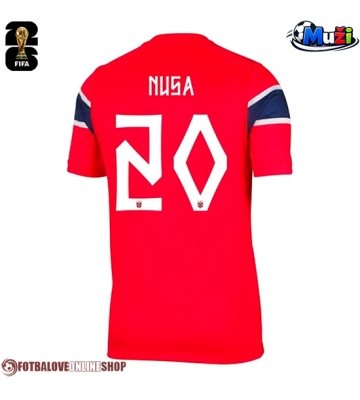 Norsko Antonio Nusa #20 Domácí Dres MS 2026 Krátkým Rukávem