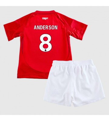 Nottingham Forest Elliot Anderson #8 Domácí dres komplet pro Děti 2024-25 Krátkým Rukávem (+ Krátké kalhoty)