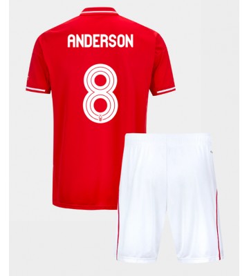 Nottingham Forest Elliot Anderson #8 Domácí dres komplet pro Děti 2025-26 Krátkým Rukávem (+ Krátké kalhoty)