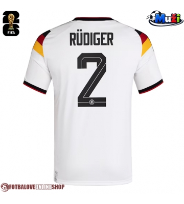 Německo Antonio Rudiger #2 Domácí Dres MS 2026 Krátkým Rukávem
