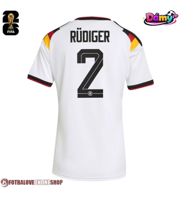 Německo Antonio Rudiger #2 Domácí Dres pro Dámy MS 2026 Krátkým Rukávem