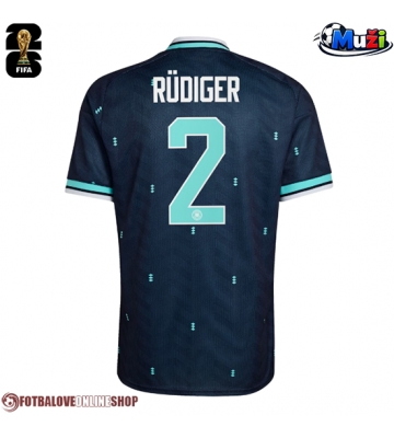 Německo Antonio Rudiger #2 Venkovní Dres MS 2026 Krátkým Rukávem