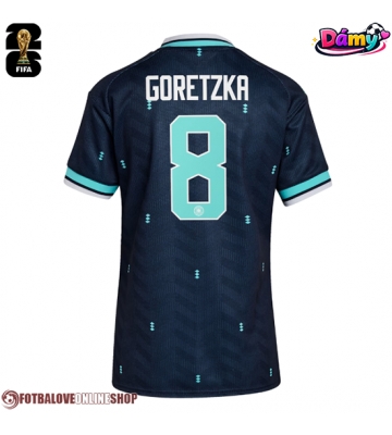 Německo Leon Goretzka #8 Venkovní Dres pro Dámy MS 2026 Krátkým Rukávem