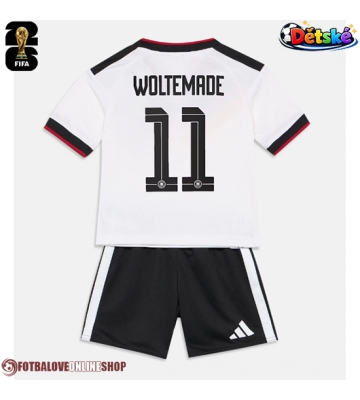 Německo Nick Woltemade #11 Domácí dres komplet pro Děti MS 2026 Krátkým Rukávem (+ Krátké kalhoty)