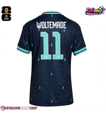 Německo Nick Woltemade #11 Venkovní Dres pro Dámy MS 2026 Krátkým Rukávem