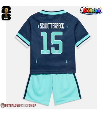 Německo Nico Schlotterbeck #15 Venkovní dres komplet pro Děti MS 2026 Krátkým Rukávem (+ Krátké kalhoty)