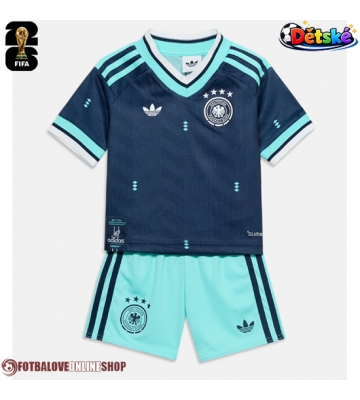 Německo Venkovní dres komplet pro Děti MS 2026 Krátkým Rukávem (+ Krátké kalhoty)