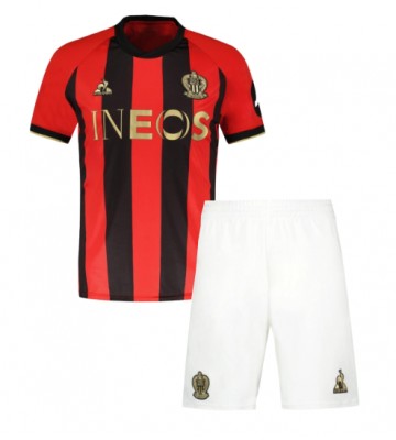 OGC Nice Domácí dres komplet pro Děti 2024-25 Krátkým Rukávem (+ Krátké kalhoty)