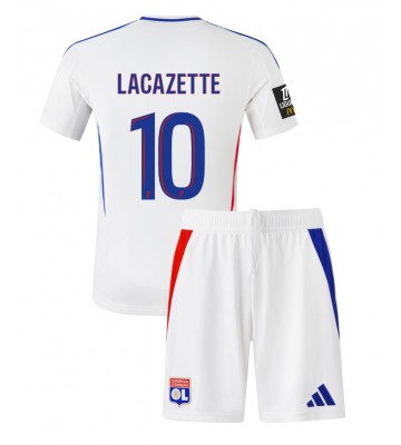 Olympique Lyonnais Alexandre Lacazette #10 Domácí dres komplet pro Děti 2024-25 Krátkým Rukávem (+ Krátké kalhoty)