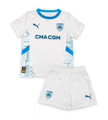 Olympique de Marseille Domácí dres komplet pro Děti 2024-25 Krátkým Rukávem (+ Krátké kalhoty)