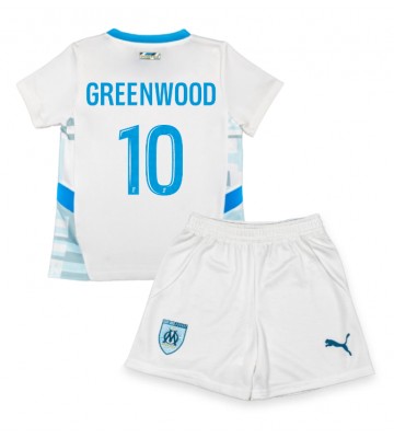 Olympique de Marseille Mason Greenwood #10 Domácí dres komplet pro Děti 2024-25 Krátkým Rukávem (+ Krátké kalhoty)