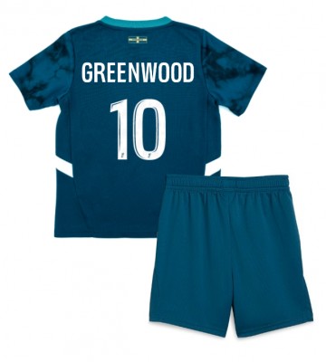 Olympique de Marseille Mason Greenwood #10 Venkovní dres komplet pro Děti 2024-25 Krátkým Rukávem (+ Krátké kalhoty)