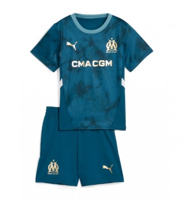 Olympique de Marseille Venkovní dres komplet pro Děti 2024-25 Krátkým Rukávem (+ Krátké kalhoty)