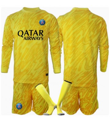 Paris Saint-Germain Brankář Alternativní dres komplet pro Děti 2024-25 Dlouhým Rukávem (+ Krátké kalhoty)