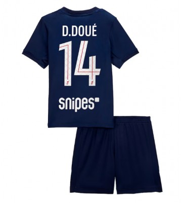 Paris Saint-Germain Desire Doue #14 Domácí dres komplet pro Děti 2025-26 Krátkým Rukávem (+ Krátké kalhoty)
