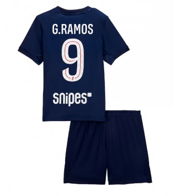 Paris Saint-Germain Goncalo Ramos #9 Domácí dres komplet pro Děti 2025-26 Krátkým Rukávem (+ Krátké kalhoty)