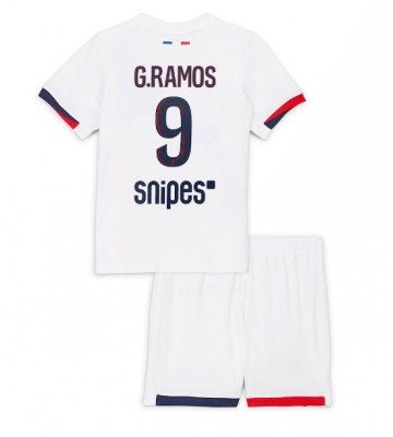 Paris Saint-Germain Goncalo Ramos #9 Venkovní dres komplet pro Děti 2025-26 Krátkým Rukávem (+ Krátké kalhoty)