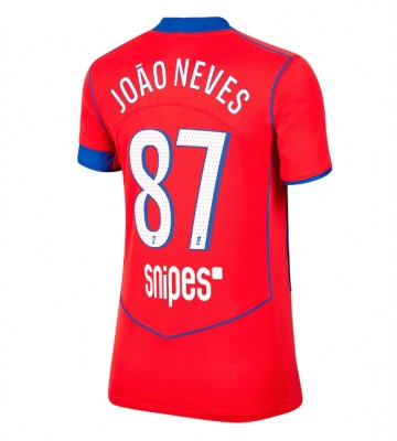 Paris Saint-Germain Joao Neves #87 Alternativní Dres pro Dámy 2025-26 Krátkým Rukávem