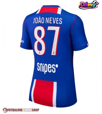 Paris Saint-Germain Joao Neves #87 Domácí Dres pro Dámy 2026-27 Krátkým Rukávem