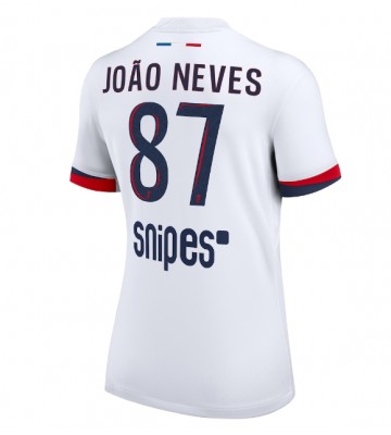 Paris Saint-Germain Joao Neves #87 Venkovní Dres pro Dámy 2025-26 Krátkým Rukávem