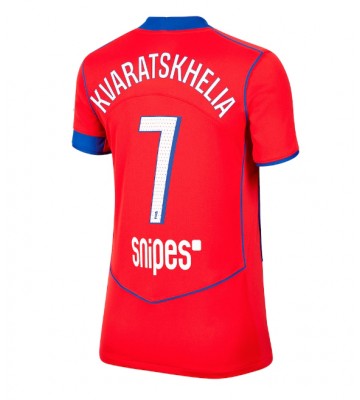 Paris Saint-Germain Khvicha Kvaratskhelia #7 Alternativní Dres pro Dámy 2025-26 Krátkým Rukávem