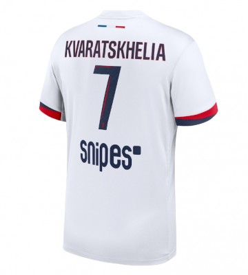Paris Saint-Germain Khvicha Kvaratskhelia #7 Venkovní Dres 2025-26 Krátkým Rukávem