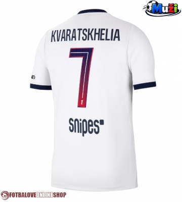 Paris Saint-Germain Khvicha Kvaratskhelia #7 Venkovní Dres 2026-27 Krátkým Rukávem
