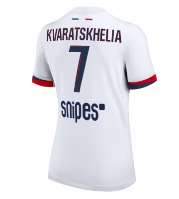 Paris Saint-Germain Khvicha Kvaratskhelia #7 Venkovní Dres pro Dámy 2025-26 Krátkým Rukávem