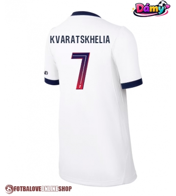 Paris Saint-Germain Khvicha Kvaratskhelia #7 Venkovní Dres pro Dámy 2026-27 Krátkým Rukávem