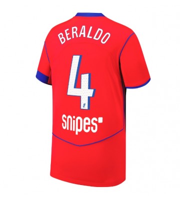 Paris Saint-Germain Lucas Beraldo #4 Alternativní Dres 2025-26 Krátkým Rukávem