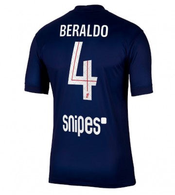 Paris Saint-Germain Lucas Beraldo #4 Domácí Dres 2025-26 Krátkým Rukávem