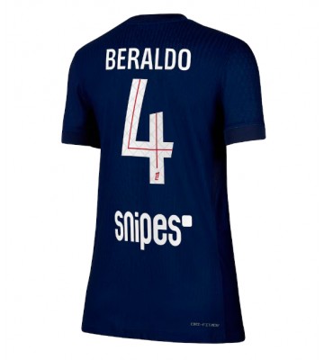 Paris Saint-Germain Lucas Beraldo #4 Domácí Dres pro Dámy 2025-26 Krátkým Rukávem