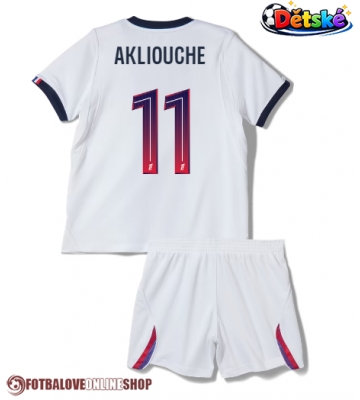 Paris Saint-Germain Maghnes Akliouche #11 Venkovní dres komplet pro Děti 2026-27 Krátkým Rukávem (+ Krátké kalhoty)