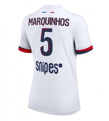 Paris Saint-Germain Marquinhos #5 Venkovní Dres pro Dámy 2025-26 Krátkým Rukávem
