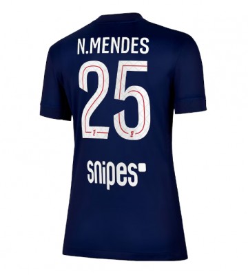 Paris Saint-Germain Nuno Mendes #25 Domácí Dres pro Dámy 2025-26 Krátkým Rukávem