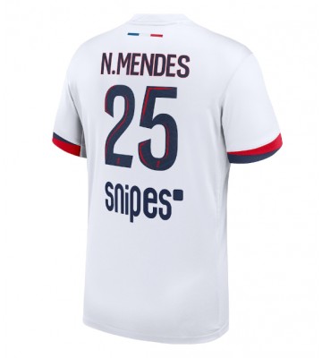 Paris Saint-Germain Nuno Mendes #25 Venkovní Dres 2025-26 Krátkým Rukávem