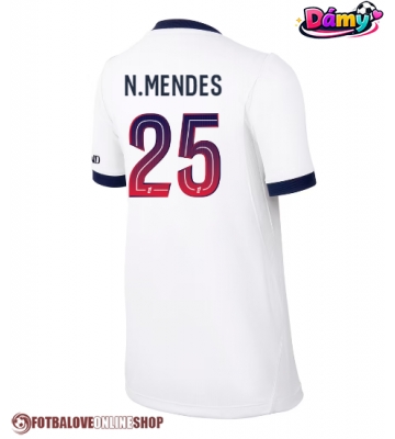 Paris Saint-Germain Nuno Mendes #25 Venkovní Dres pro Dámy 2026-27 Krátkým Rukávem