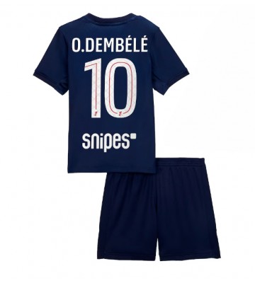 Paris Saint-Germain Ousmane Dembele #10 Domácí dres komplet pro Děti 2025-26 Krátkým Rukávem (+ Krátké kalhoty)