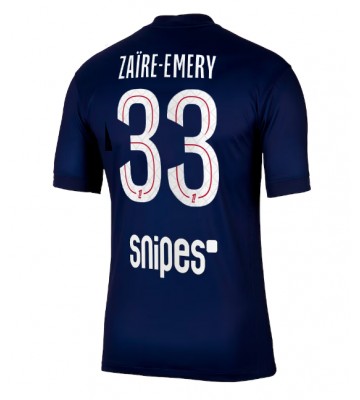 Paris Saint-Germain Warren Zaire-Emery #33 Domácí Dres 2025-26 Krátkým Rukávem