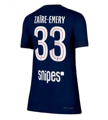 Paris Saint-Germain Warren Zaire-Emery #33 Domácí Dres pro Dámy 2025-26 Krátkým Rukávem