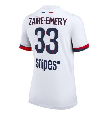 Paris Saint-Germain Warren Zaire-Emery #33 Venkovní Dres pro Dámy 2025-26 Krátkým Rukávem