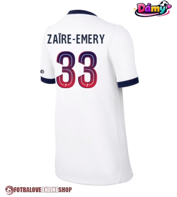 Paris Saint-Germain Warren Zaire-Emery #33 Venkovní Dres pro Dámy 2026-27 Krátkým Rukávem