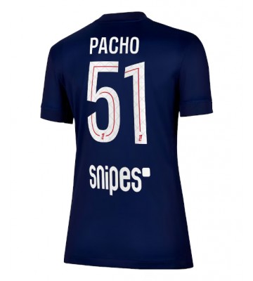 Paris Saint-Germain Willian Pacho #51 Domácí Dres pro Dámy 2025-26 Krátkým Rukávem