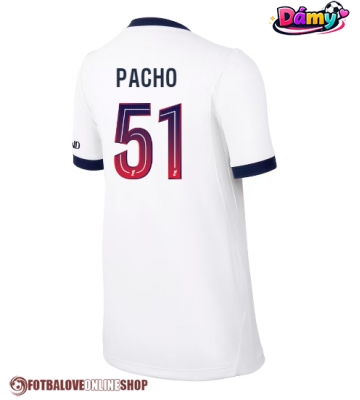 Paris Saint-Germain Willian Pacho #51 Venkovní Dres pro Dámy 2026-27 Krátkým Rukávem