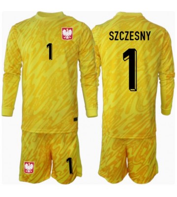Polsko Wojciech Szczesny #1 Brankář Domácí dres komplet pro Děti ME 2024 Dlouhým Rukávem (+ Krátké kalhoty)