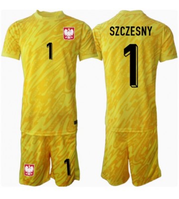 Polsko Wojciech Szczesny #1 Brankář Domácí dres komplet pro Děti ME 2024 Krátkým Rukávem (+ Krátké kalhoty)