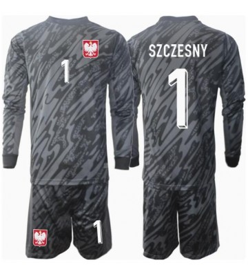 Polsko Wojciech Szczesny #1 Brankář Venkovní dres komplet pro Děti ME 2024 Dlouhým Rukávem (+ Krátké kalhoty)